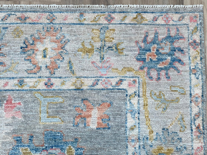 Floral Oushak Runner 2'11"x8'2" Area Rug