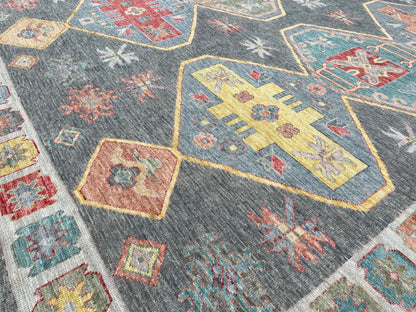 Geometric Oushak 7'10"x9'7" Area Rug