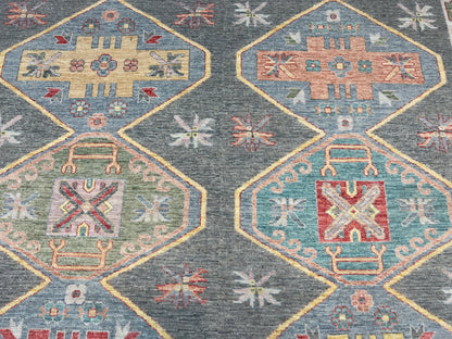 Geometric Oushak 7'10"x9'7" Area Rug