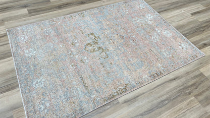 Vintage Look Oushak 4'x6' Area Rug
