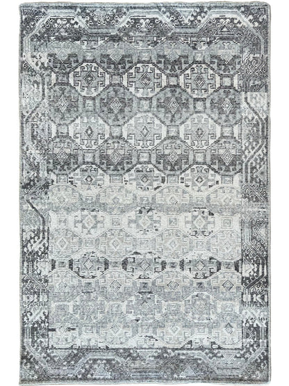 Vintage Look Bokhara 4'3"x5'11" Area Rug