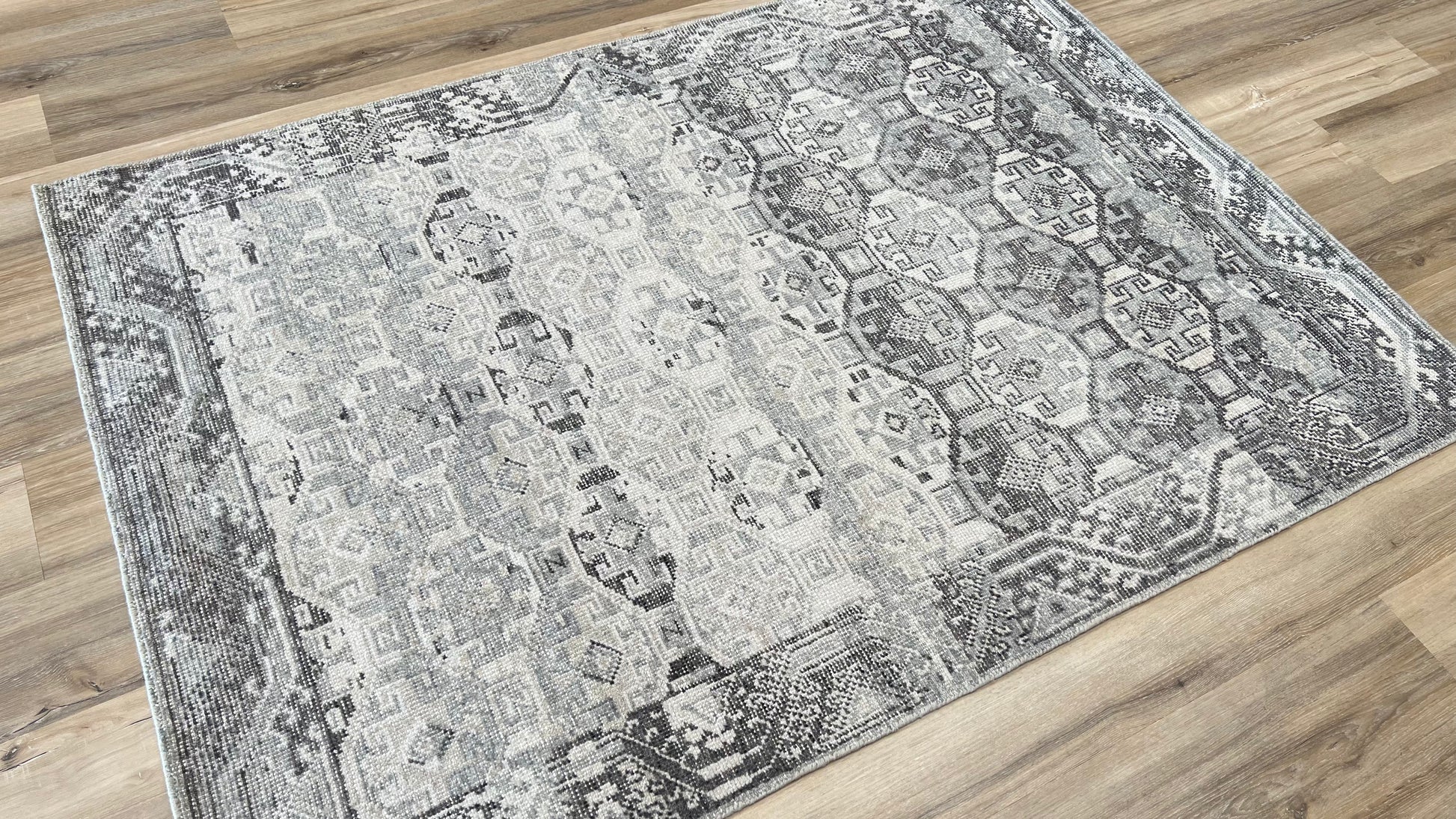Vintage Look Bokhara 4'3"x5'11" Area Rug