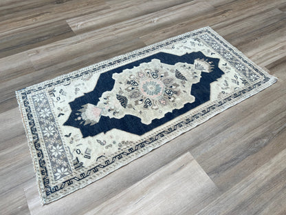 Turkish Vintage 1'10"x3'9" Area Rug