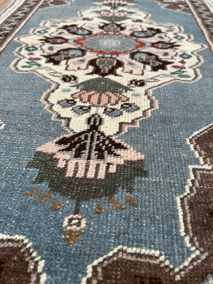 Turkish Vintage 1'9"x 3'4" Area Rug