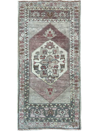Turkish Vintage 2'x4' Area Rug