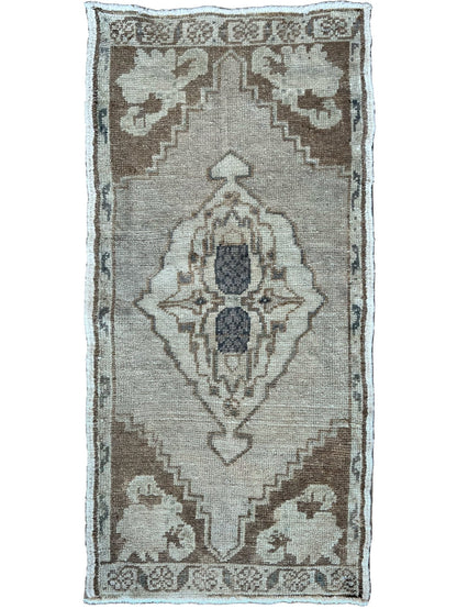 Turkish Vintage 1'8"x3'6" Area Rug