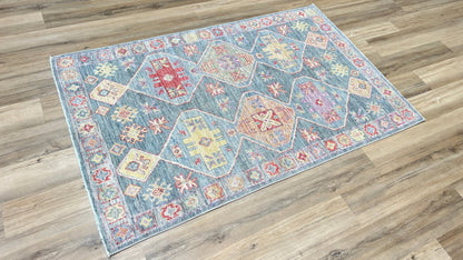 Geometric Oushak 3'11"x6'2" Area Rug
