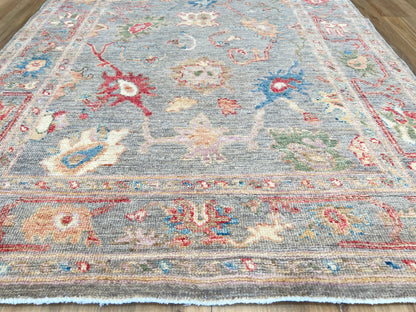 Floral Oushak 4'2"x6'2" Area Rug