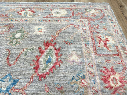 Floral Oushak 4'2"x6'2" Area Rug
