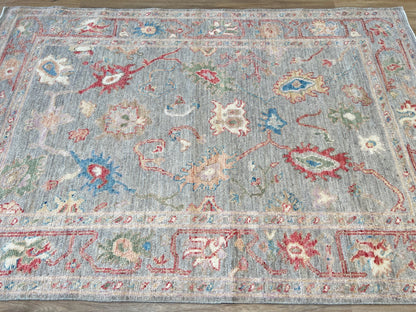 Floral Oushak 4'2"x6'2" Area Rug