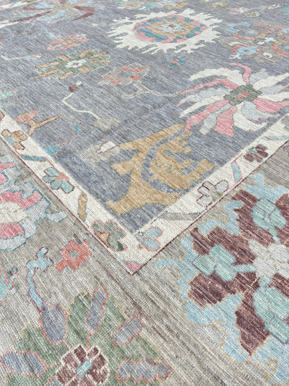 Floral Oushak 9'11"x13'11" Area Rug