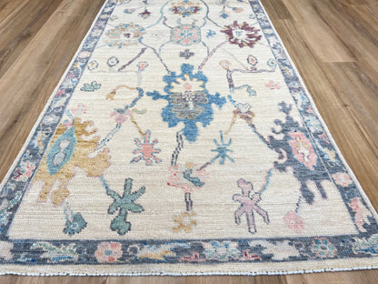 Floral Oushak Runner 2'11"x7'11" Area Rug
