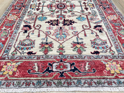 Transitional Heriz 3'4"x4'11" Area Rug